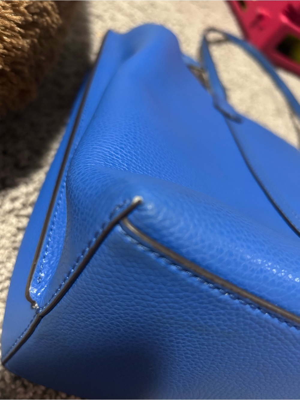 Tory Burch Blue Tote with Red Trim - Picture 11 of 14